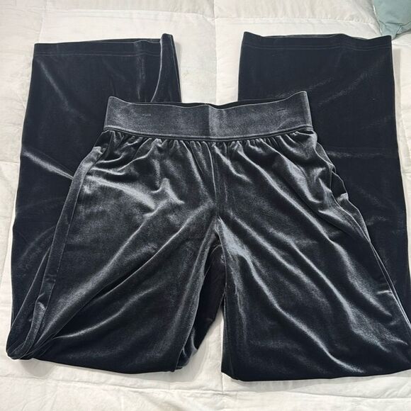 Lands End Pull On Velvet Wide Leg Pants with wide waistband for comfort size XS - Picture 1 of 10